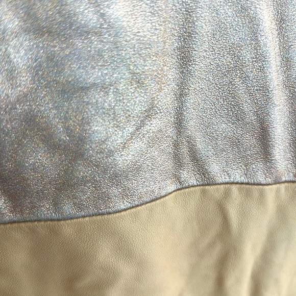 The Mighty Company Lamb leather 1/4 zip jacket size small EUC - Picture 7 of 8